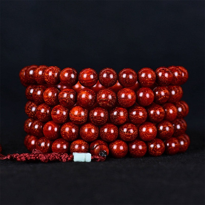 Nimara Ritual Tibetan Small Leaf Red Sandalwood Balance Bracelet