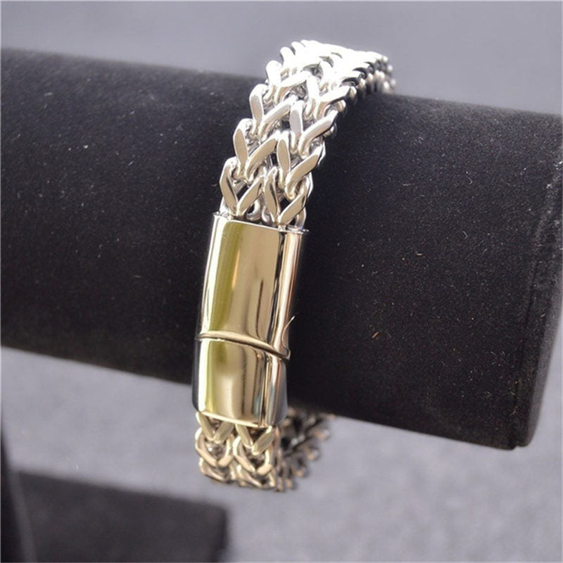 Nimara Ritual Fish Scale Magnetic Buckle Titanium Steel Balance Bracelet Bangle