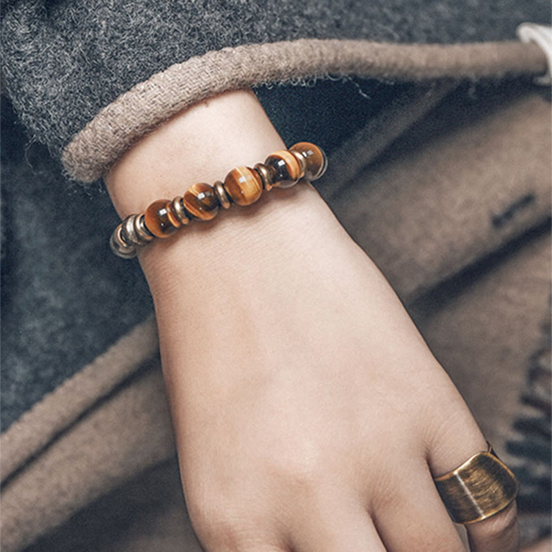 Nimara Ritual Tiger Eye Stone Copper Protection Bracelet
