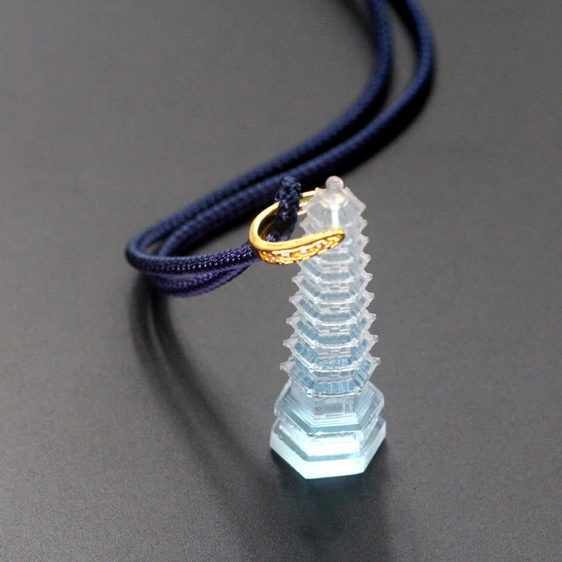 Nimara Ritual Liuli Ancient Pagoda Wisdom Necklace