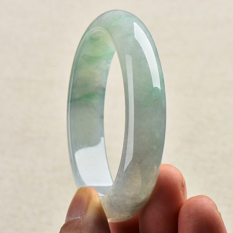 Nimara Ritual Natural Jade Luck Healing Prosperity Bangle Bracelet