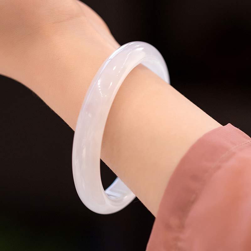 Nimara Ritual Natural Chalcedony Harmony Positive Bracelet Bangle