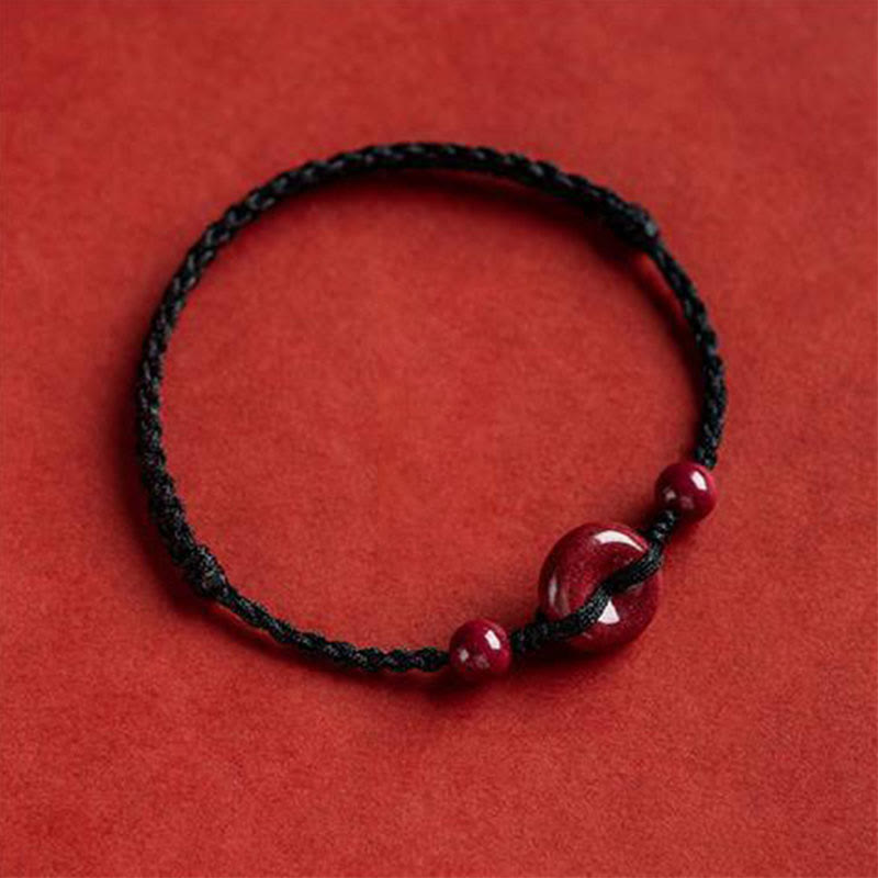 May You Be Healthy and Safe Cinnabar Bracelet Anklet