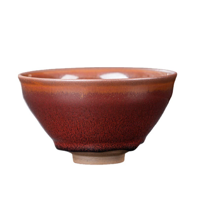 Nimara Ritual Vintage Red Brown Chinese Jianzhan Porcelain Teacup Kung Fu Tea Cup