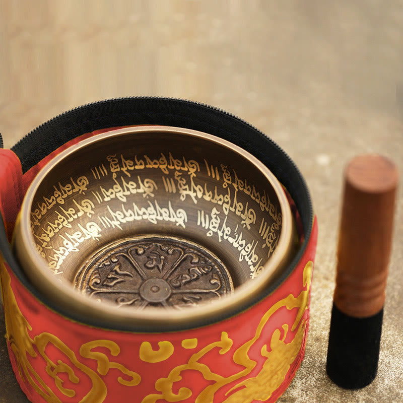 Nimara Ritual Tibetan Meditation Sound Bowl Handcrafted for Healing and Mindfulness Singing Bowl Set