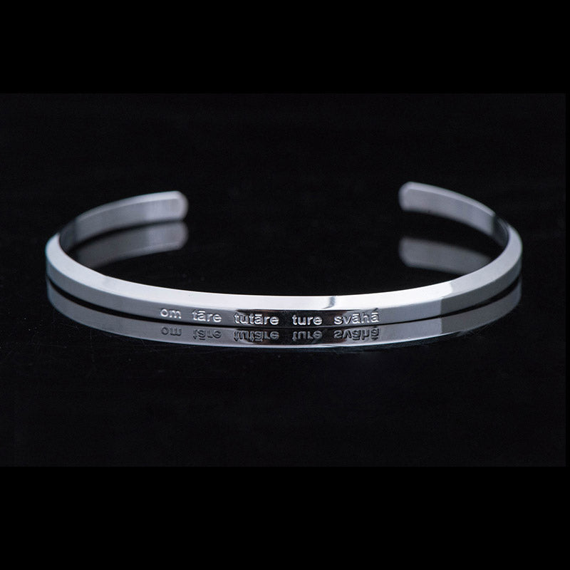 Nimara Ritual Six True Words Engraving Titanium Steel Blessing Protection Bracelet