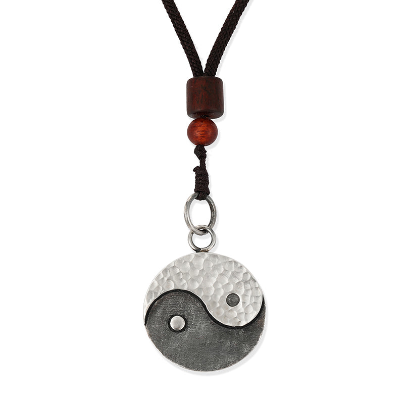 Nimara Ritual 990 Sterling Silver Yin Yang Balance Harmony Necklace Pendant