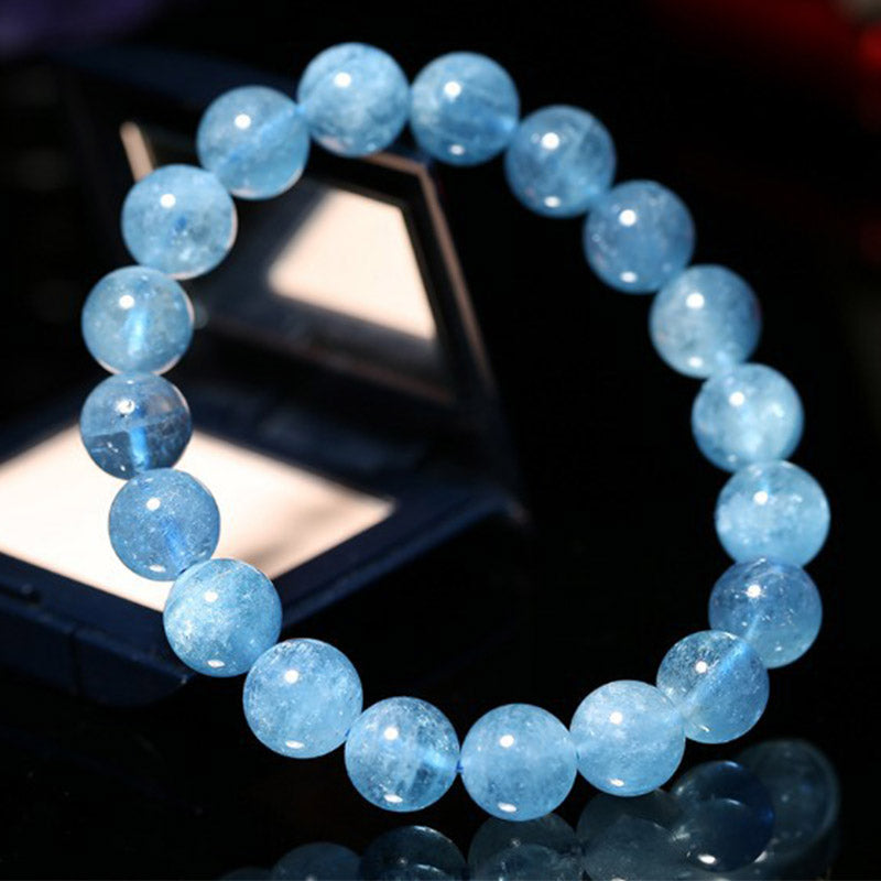 Nimara Ritualhop Aquamarine Beads Peace Healing Bracelet