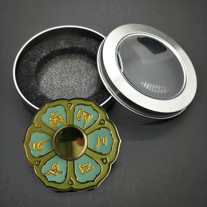 Nimara Ritual Six True Words Fidget Spinner Blessing Finger Hand Spinner Decoration