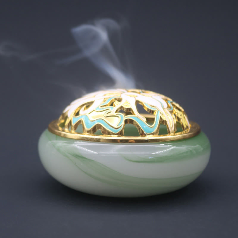 Nimara Ritual Nine Tailed Fox Liuli Crystal Healing Meditation Incense Burner