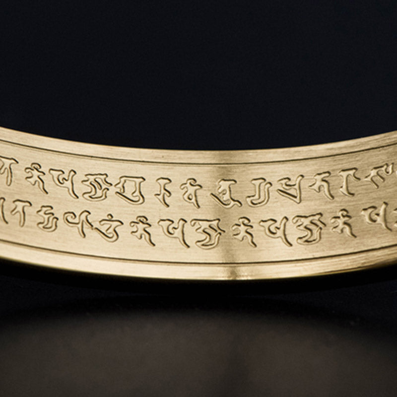 Nimara Ritual Shurangama Mantra Engraving Titanium Steel Blessing Bracelet