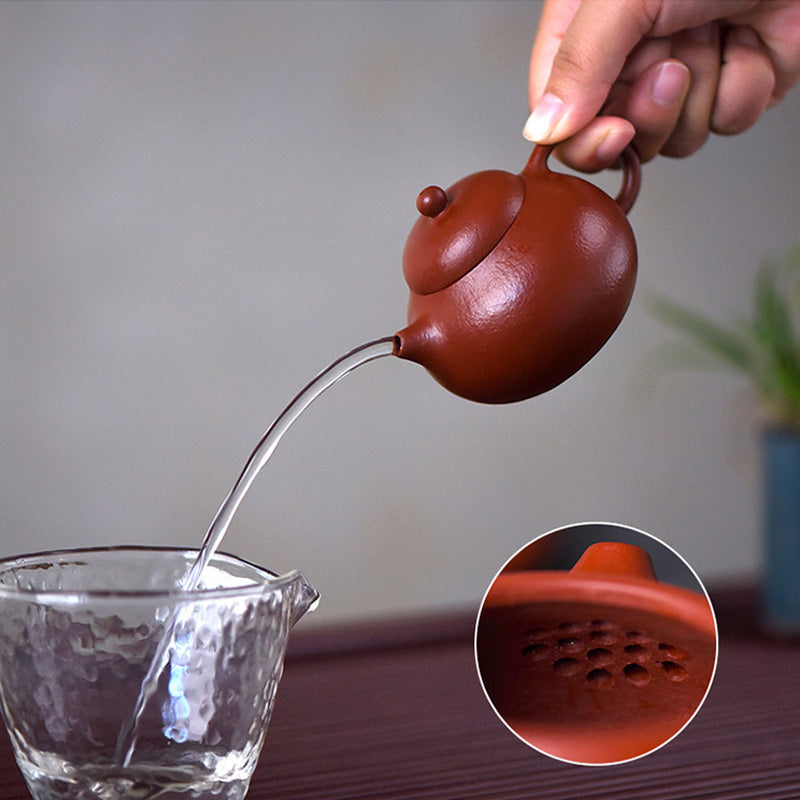 Nimara Ritual Yixing All Handmade Wen Dan Brown Purple Clay Kung Fu Teapot