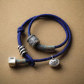 Nimara Ritual Handmade Tibetan Om Mani Padme Hum Carved Auspicious Amulet Double Wrap Rope Bracelet