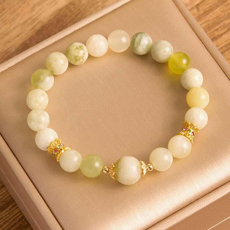 Nimara Ritual Green Grape Color Jade Abundance Bracelet