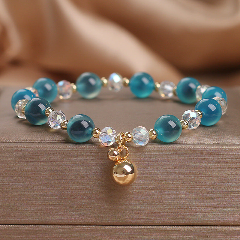 Nimara Ritual Candy Agate Healing Harmony Bead Charm Bracelet