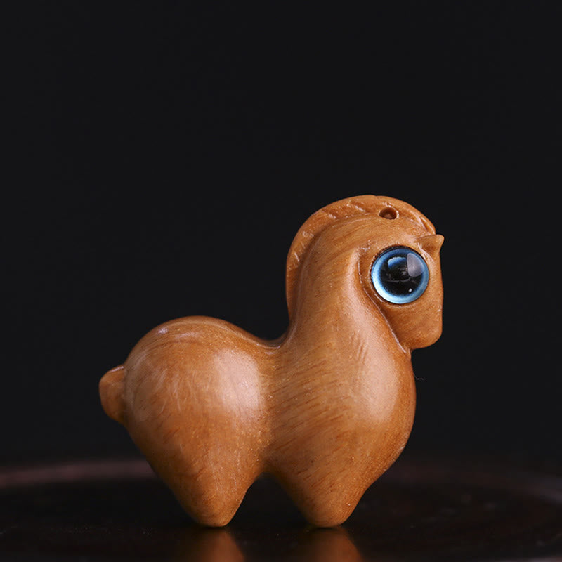 Nimara Ritual Small Leaf Red Sandalwood Green Sandalwood Lucky Mini Horse Protection Decoration