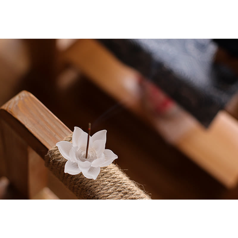 Nimara Ritual Mini Lotus Liuli Crystal Healing Meditation Stick Incense Burner