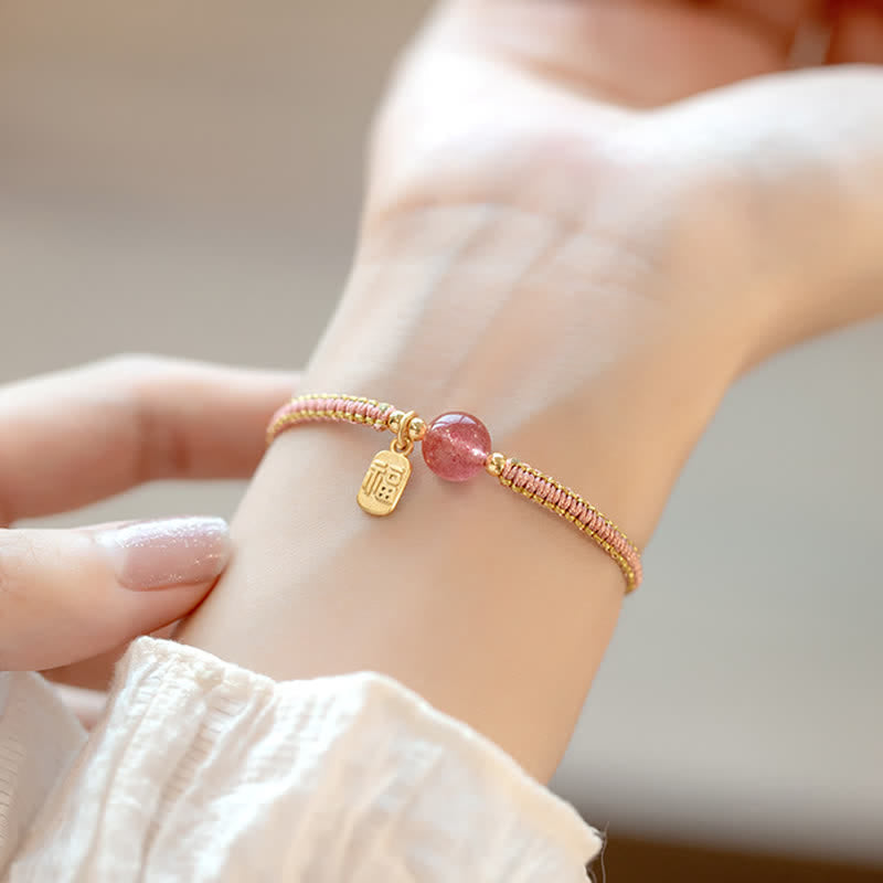Nimara Ritual Red Agate Jade Lotus Confidence Calm String Bracelet