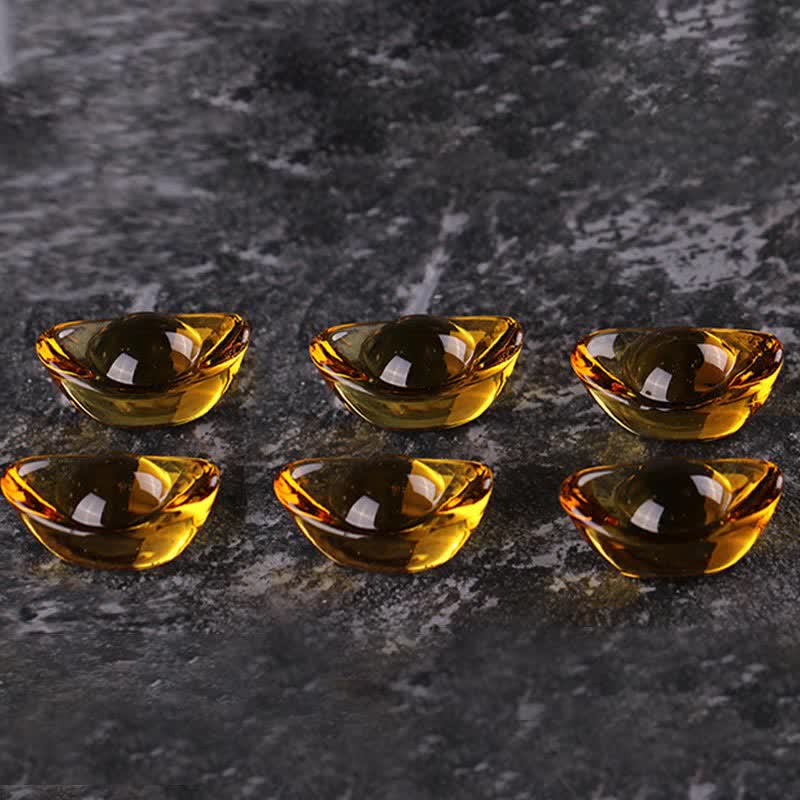 Nimara Ritual Handmade Liuli Crystal Treasure Bowl Art Piece Home Decoration