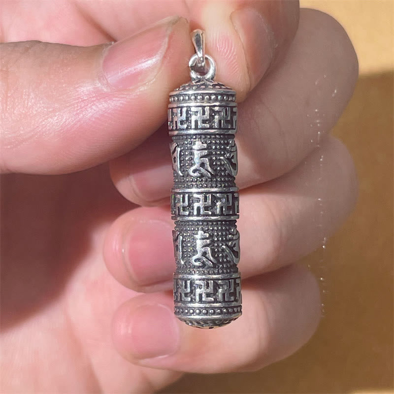 Nimara Ritual Om Mani Padme Hum Swastika Twisted Chain Wisdom Necklace Pendant