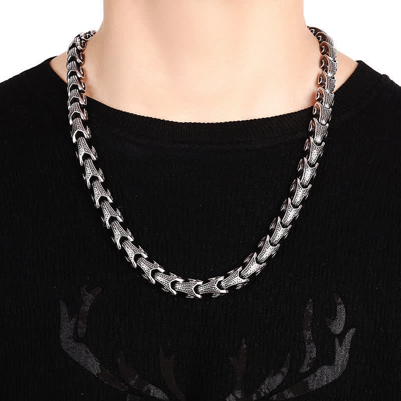 Nimara Ritual Dragon Pattern Titanium Steel Protection Necklace Pendant Bracelet