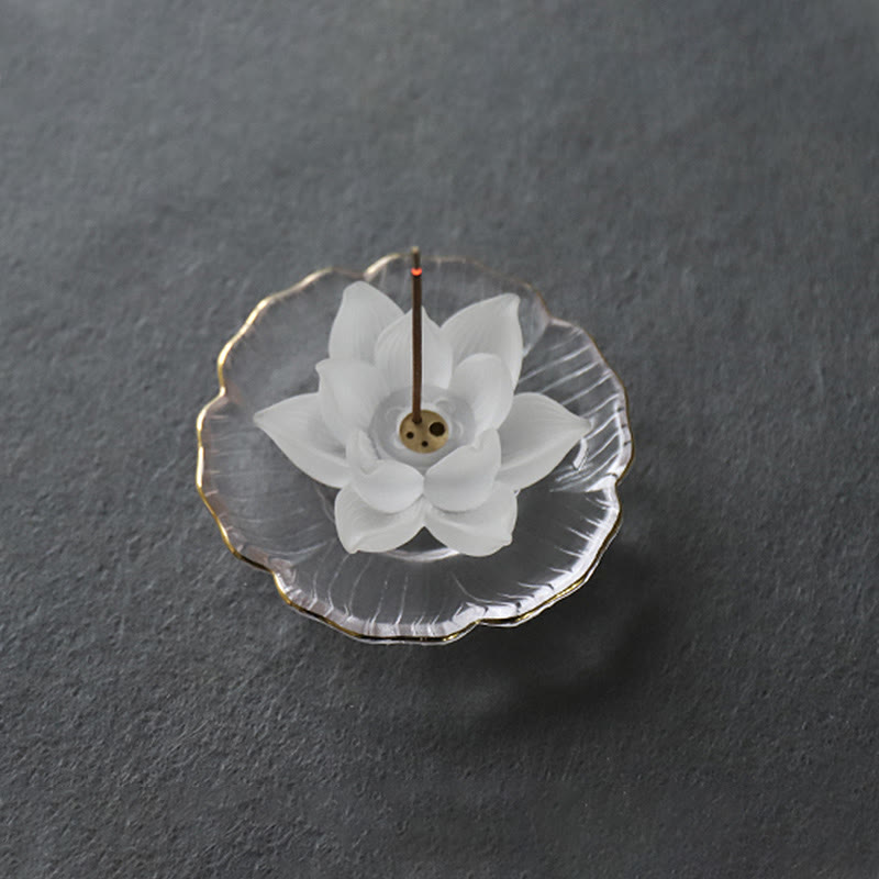 Nimara Ritual Mini Lotus Liuli Crystal Healing Meditation Stick Incense Burner