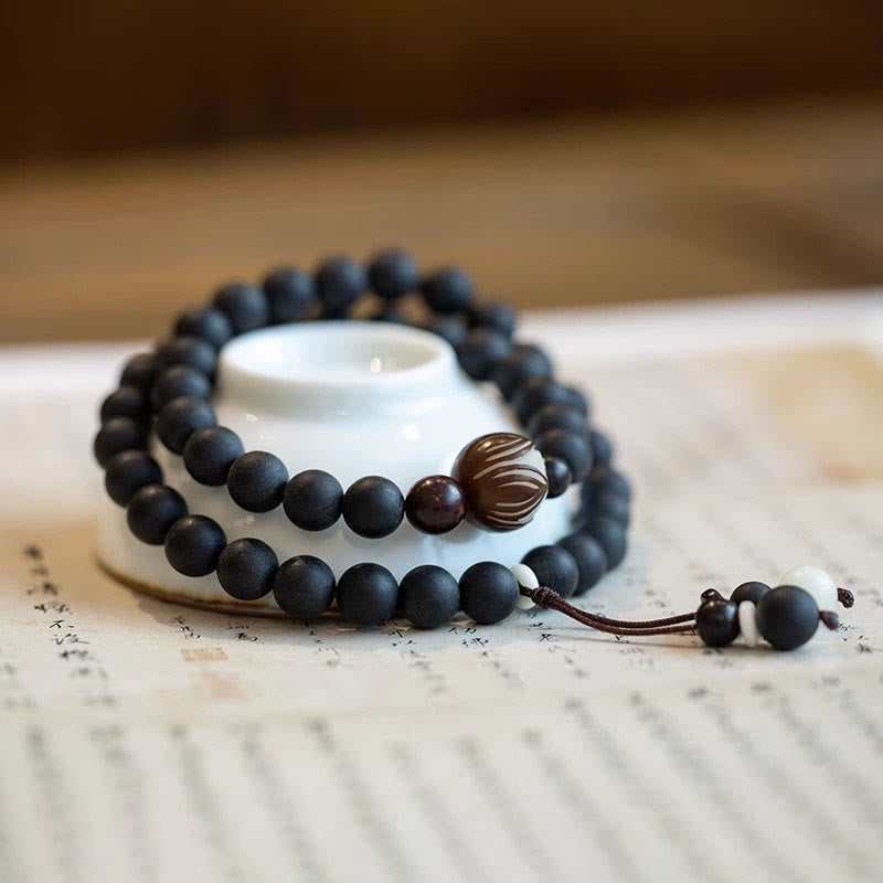 Nimara Ritual Tibetan Double Layer Cypress Bodhi Lotus Healing Bracelet