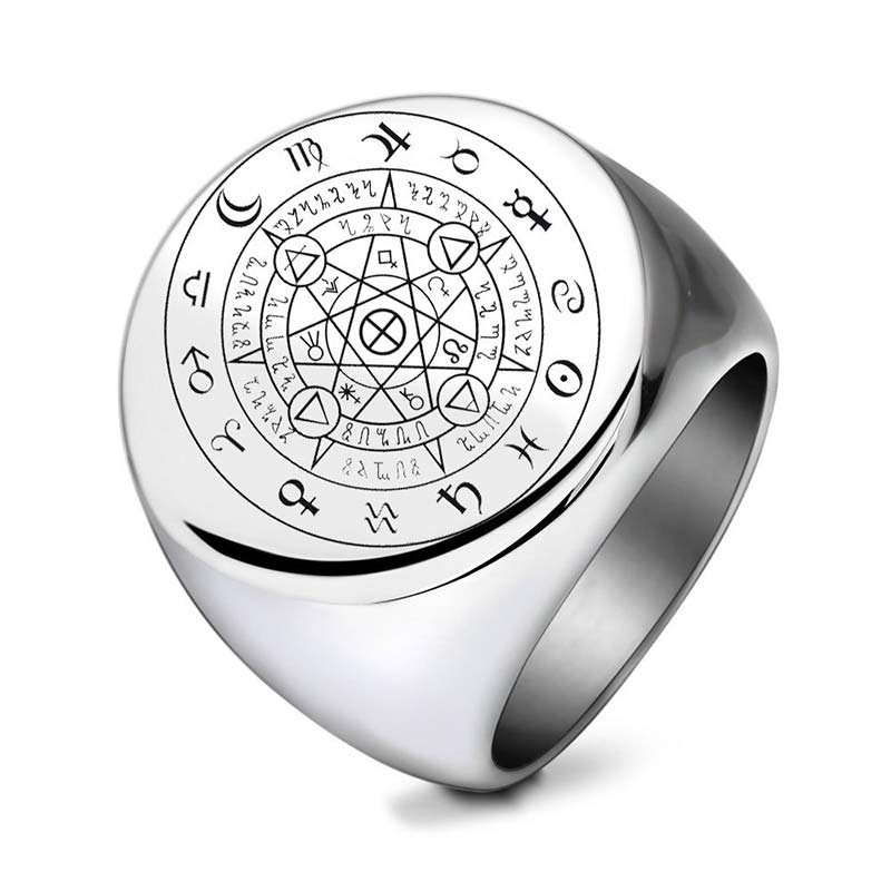 Nimara Ritual 12 Constellations of the Zodiac Protection Blessing Ring