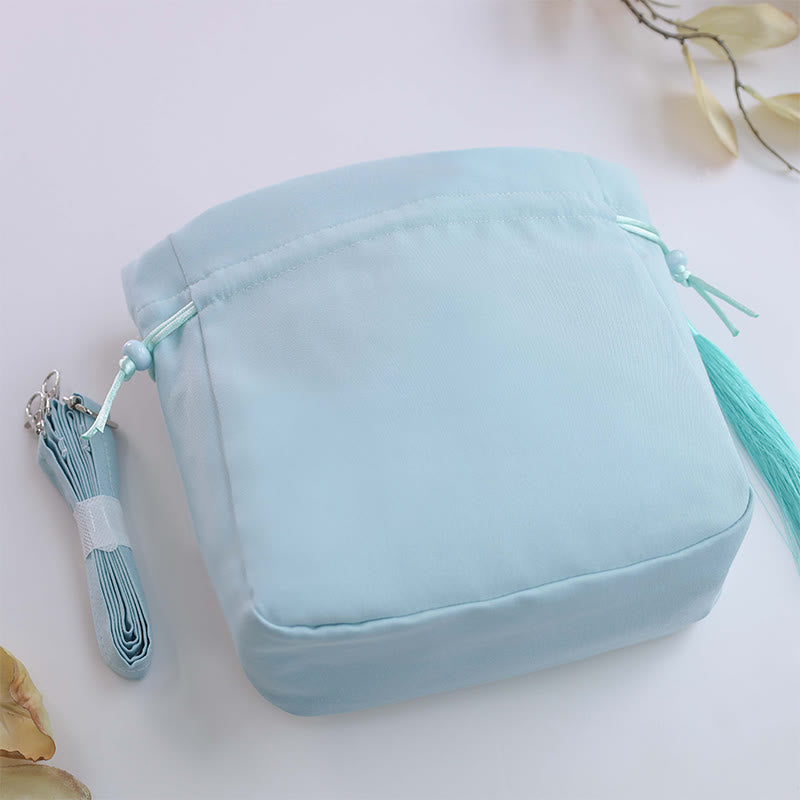 Nimara Ritual Suzhou Embroidery Rabbit Lotus Epiphyllum Peony Magnolia Silk Tote Crossbody Bag Shoulder Bag Handbag