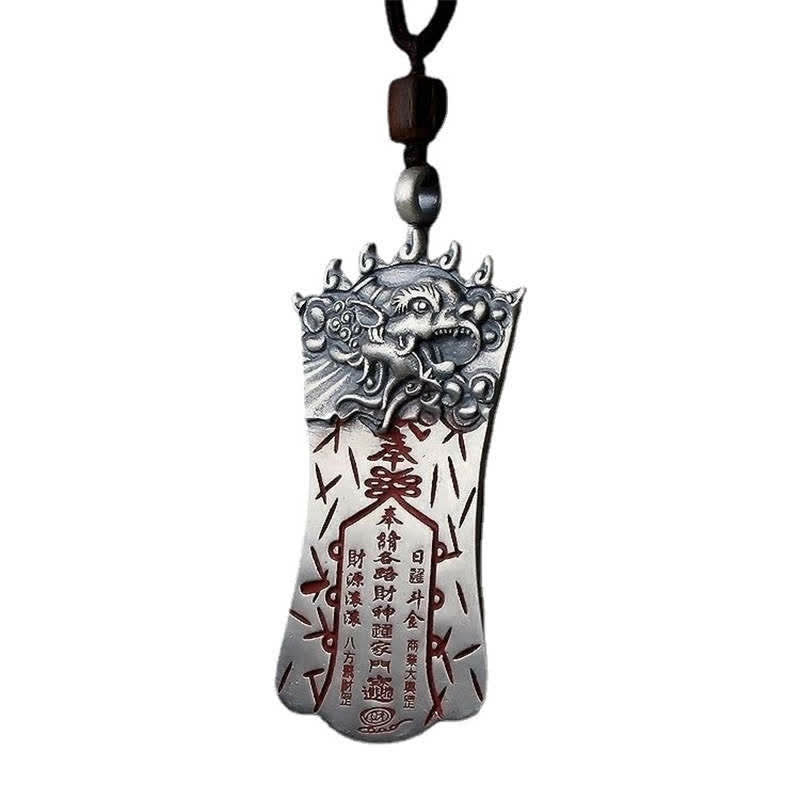Nimara Ritual FengShui Bagua PiXiu Cinnabar Balance Necklace Pendant