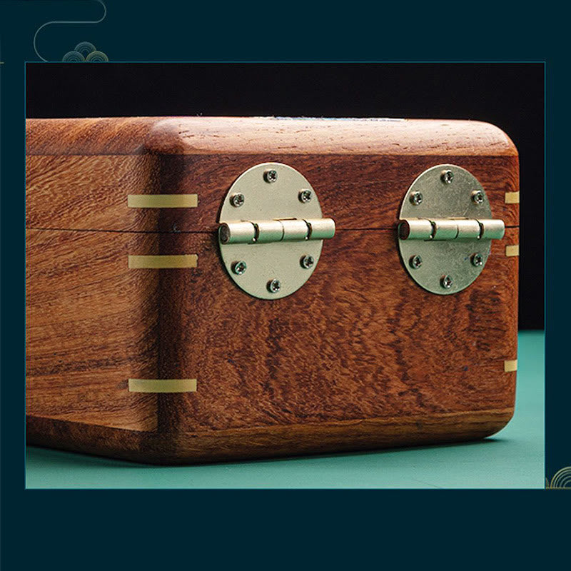Nimara Ritual Antique Flower Leaf Handmade Rosewood Jewelry Storage Box Wooden Gift Organizer Box