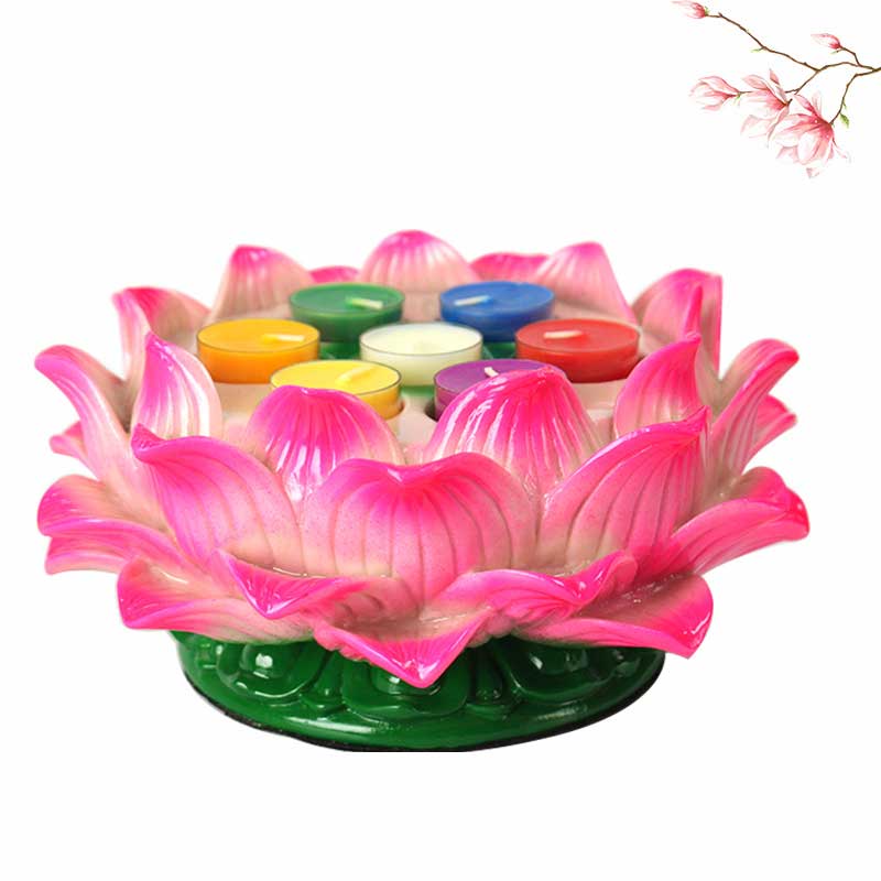 Nimara Ritual Meditation Prayer Altar Lotus Flower Candle Holder Buddhist Temple Rituals Use Items