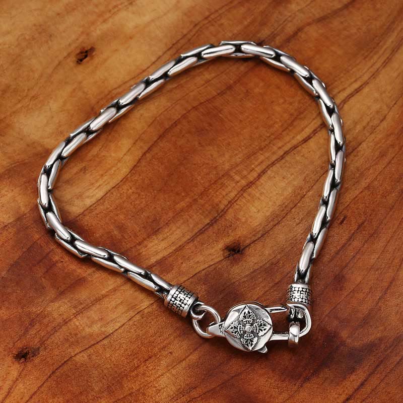 Nimara Ritual Tibetan Double Dorje Om Mani Padme Hum Buddha Swastika Vajra Strength Bracelet