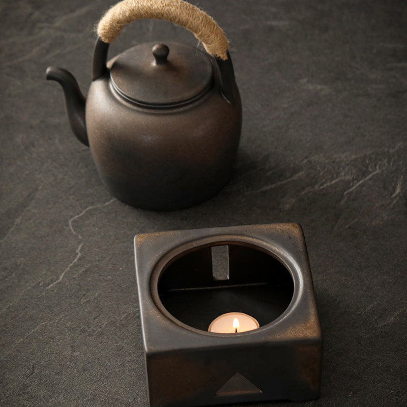 Nimara Ritual Retro Brown Chinese Gongfu Tea Ceramic Kung Fu Teapot 700ml With Base
