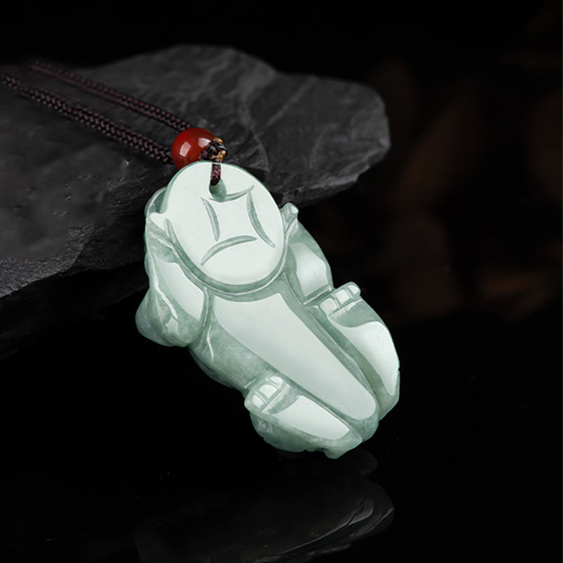 Nimara Ritual Jade PiXiu Wealth Luck String Necklace Pendant
