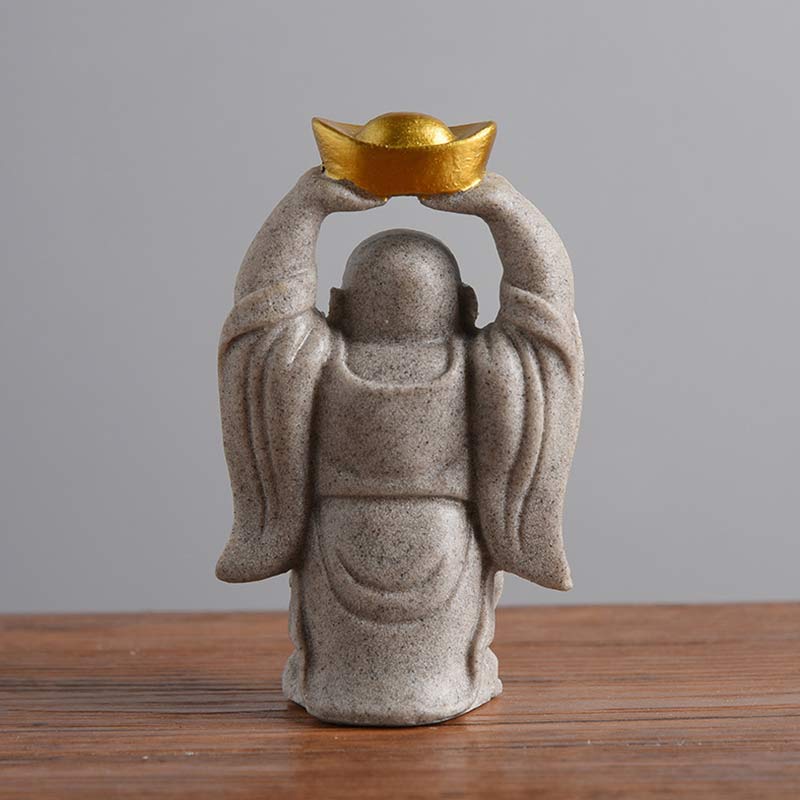 Nimara Ritual Laughing Buddha Resin Statue Blessing Home Decoration