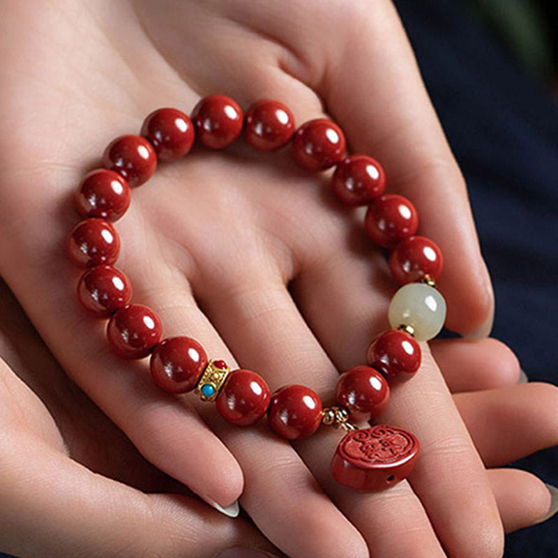 Nimara Ritual Cinnabar Jade Healing Protection Charm Bracelet