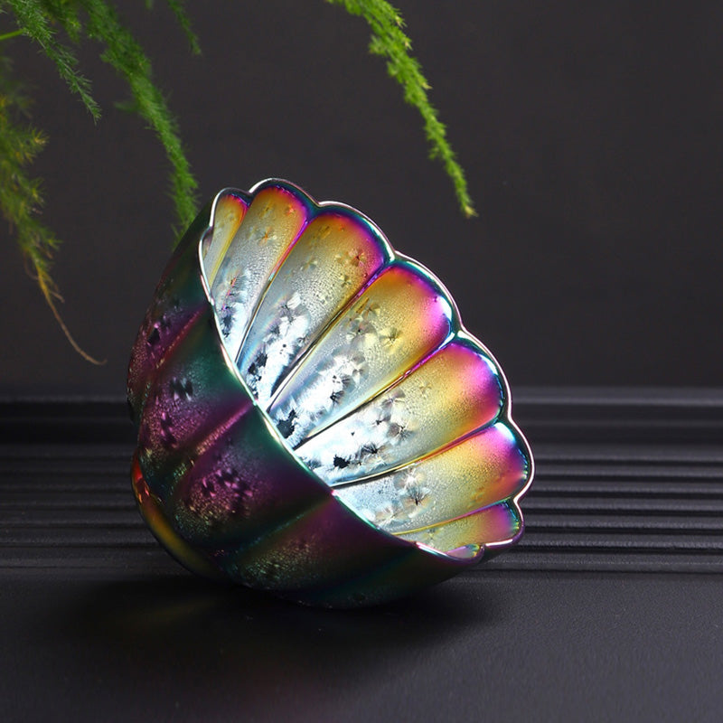 Nimara Ritual Rainbow Color Jianzhan Ceramic Teacup Kung Fu Tea Cup Bowl