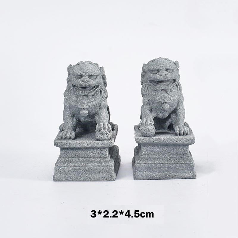 Nimara Ritual Lion Fu Foo Dogs Elephant Ward Off Evil Blessing Home Decoration