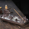 Nimara Ritual Dragon Mountain Strength Ceramic Incense Burner Decoration