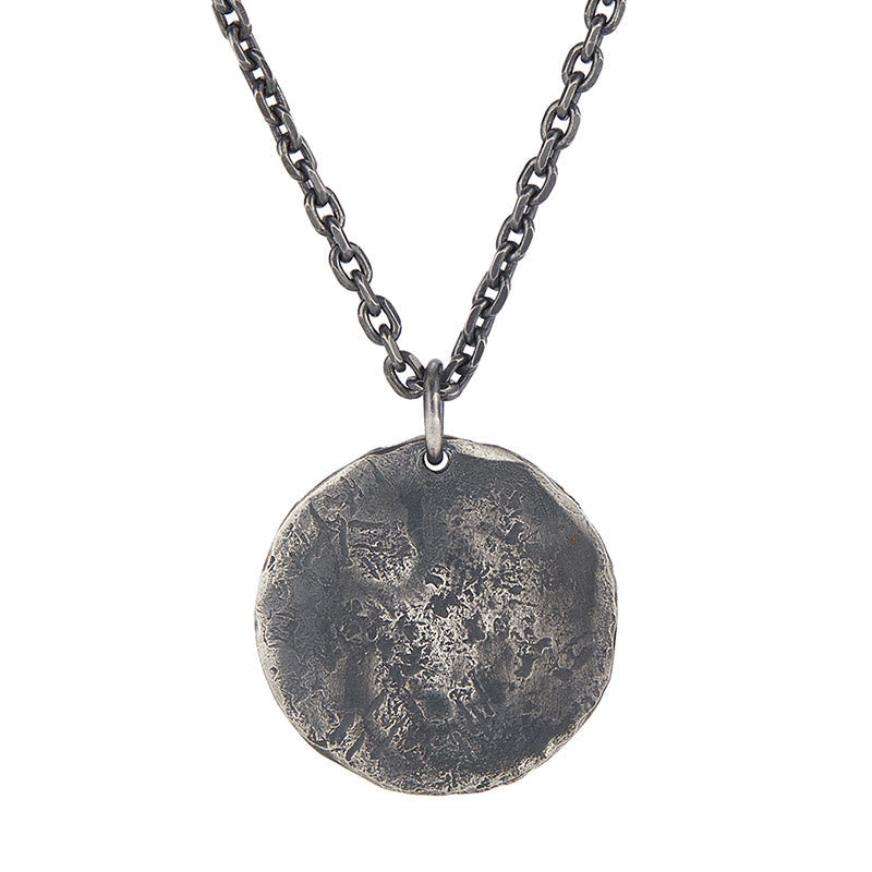 Nimara Ritual 990 Sterling Silver Yin Yang Hammer Texture Harmony Necklace Pendant