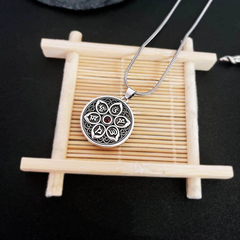 Nimara Ritual Tibetan Om Mani Padme Hum Purity Necklace Pendant