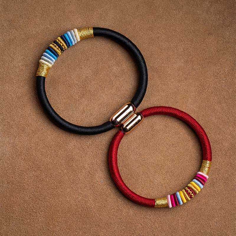 Nimara Ritual Tibetan Handmade King Kong Knot Protection Magnetic Buckle Braided Bracelet