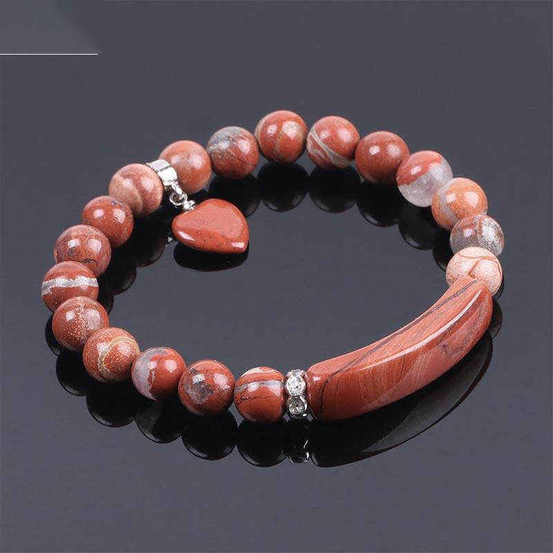 Nimara Ritual Natural Quartz Love Heart Healing Beads Bracelet