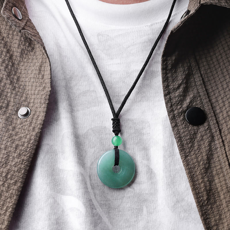 Nimara Ritual Lucky Coin Pendant Healing Crystal Gemstone Necklace