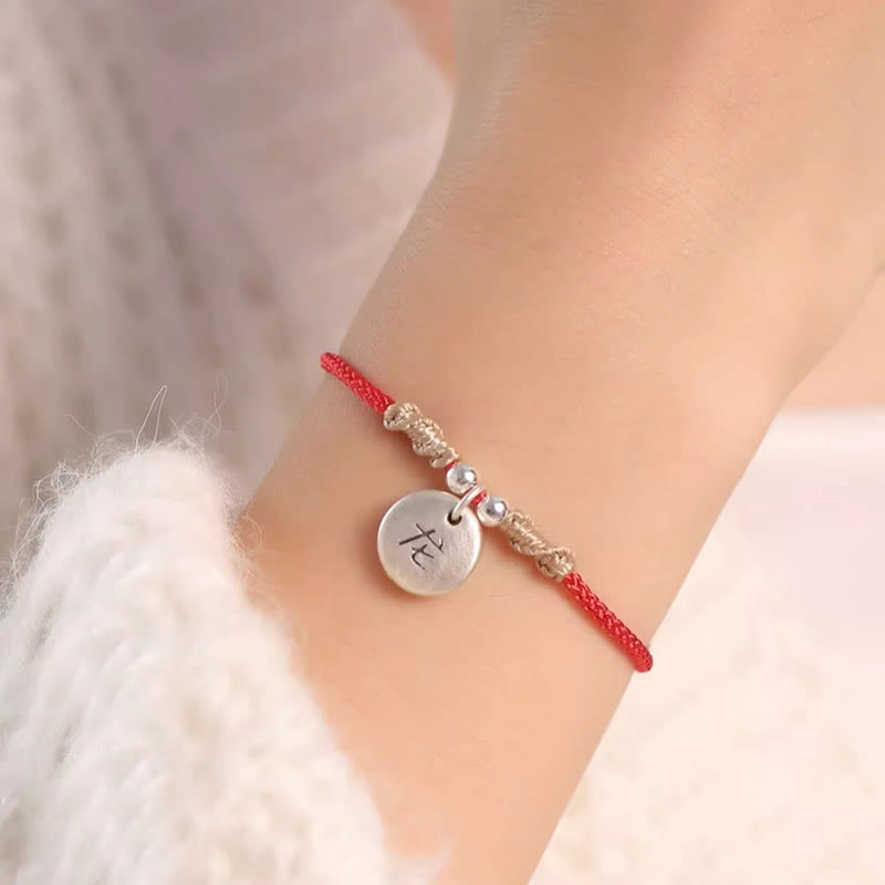Nimara Ritual Handmade 999 Sterling Silver Year of the Dragon Cute Chinese Zodiac Luck Braided Bracelet