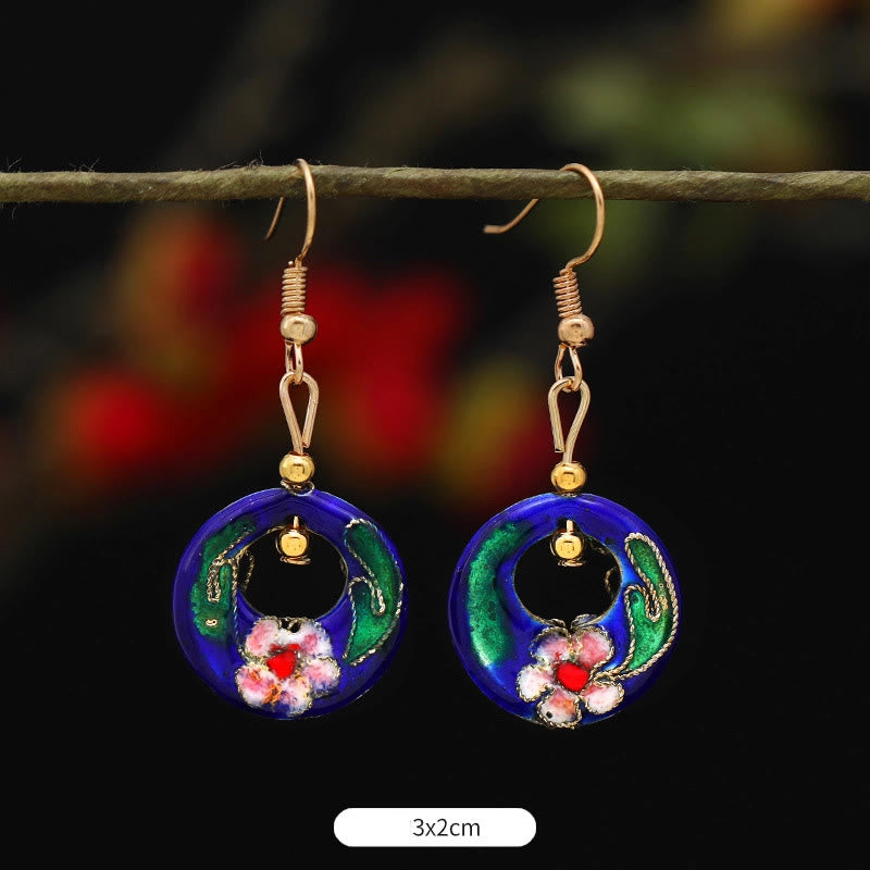 Nimara Ritual Lotus Butterfly Flower Alloy Copper Enlightenment Drop Earrings