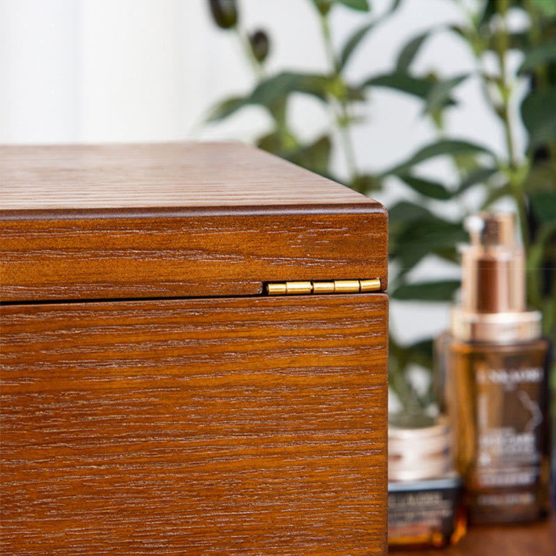 Nimara Ritual Retro Wooden Jewelry Box Three-Layer Jewelry Storage Box