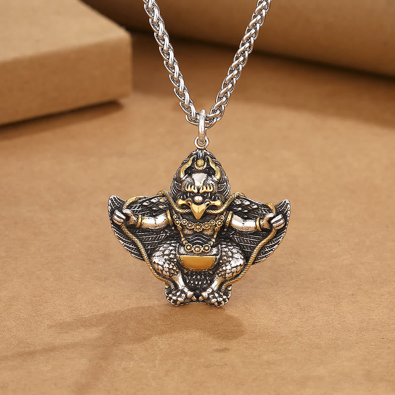 Nimara Ritual Tibet Garuda Bird Copper Protection Necklace Pendant