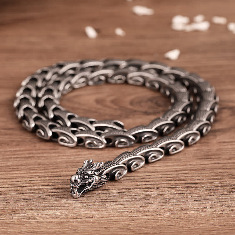 Nimara Ritual Dragon Pattern Titanium Steel Protection Necklace Pendant Bracelet